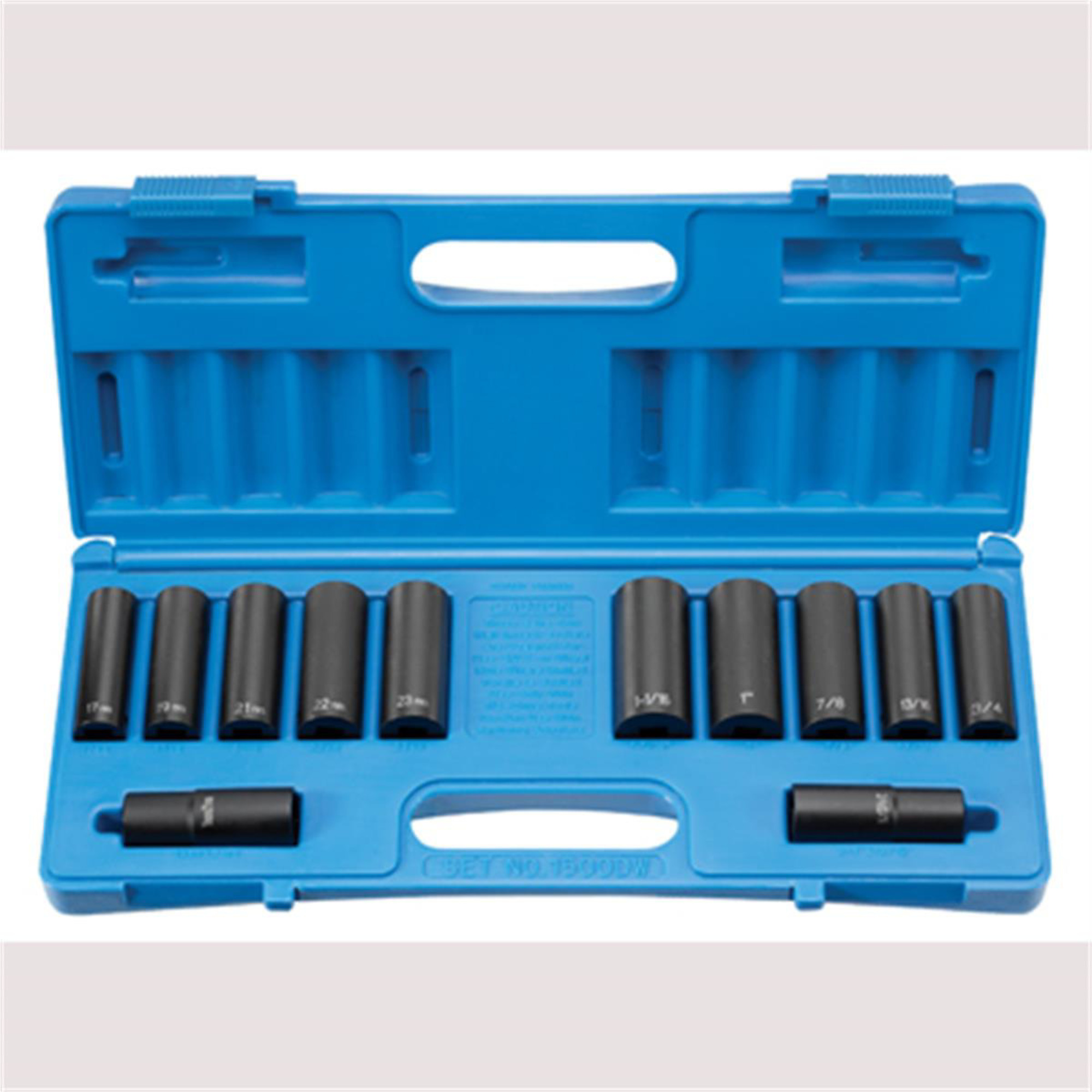 Grey Pneumatic Extra-Thin Wall Socket Set — 1/2in. Drive, 12-Piece, Model# GRE1500DW